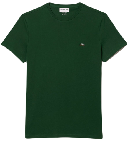Теннисная футболка Lacoste Men's Crew Neck Pima Cotton Jersey T-shirt - green