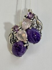 Море (серьги из серебра)
