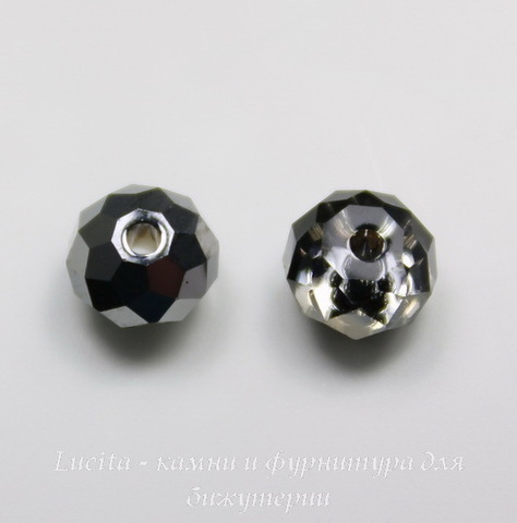 5040 Бусина - рондель с огранкой Сваровски Crystal Silver Night 6 мм ()