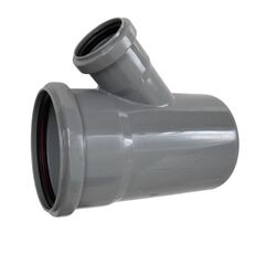 Тройник ПП (полипропилен) для канализации переходной косой 45гр. 110-50, Valfex