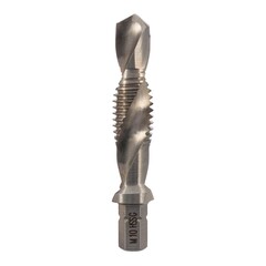 Метчик М10х1,5 (Для шуруповерта, 3 в 1) HSS-G 6h 59мм a=1/4