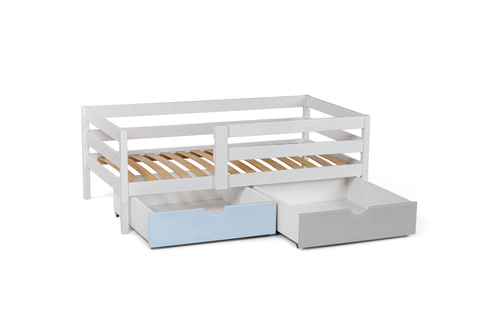 Кровать Scandi Sofa 160*80 см белая с бортиком из массива березы