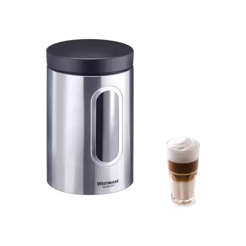 Банка для сыпучих продуктов с окошком 1.8л Westmark Steel