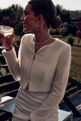 Укороченный жакет из мохера