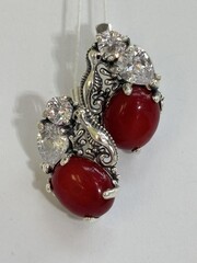 Море (серьги из серебра)