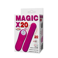 Розовая удлиненная вибропуля Magic x20