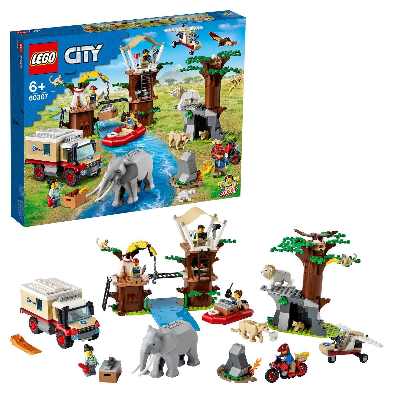 Конструктор LEGO City Wildlife Лагерь спасения дикой природы 60307 купить в  Москве | Доставка по России.