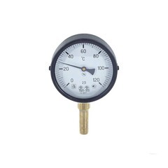 Термометр биметаллический D100 L100мм/лат.0+150/160гр.радиал.