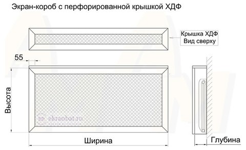 Схема экран-короба 