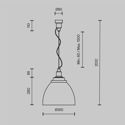 Подвесной светильник Maytoni Bellevue P535PL-01B