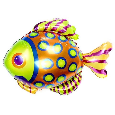 Шар фигура Разноцветная рыбка, 86 см