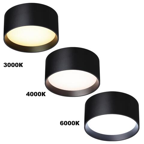 359601 OVER NT25 000 черный Светильник накладной светодиодный с переключ. цв. температуры IP20 LED 36W 220-240V 3000К\4000К\6000К ORBIS