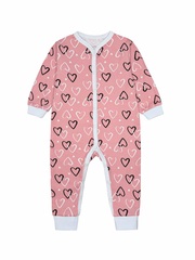 Комбинезон Sleep Сердца coral (68;74)