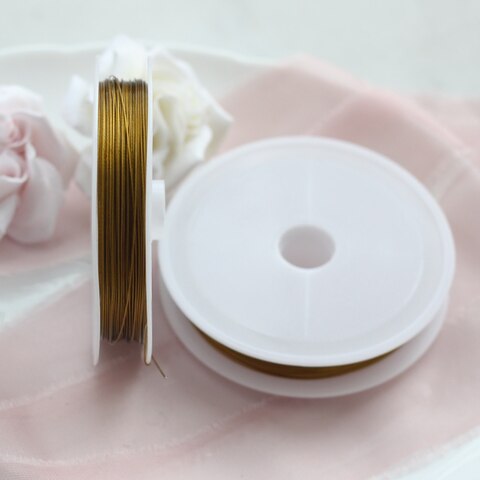 Ювелирный тросик 0.38 мм Золото, 22 м, Китай, ТР018