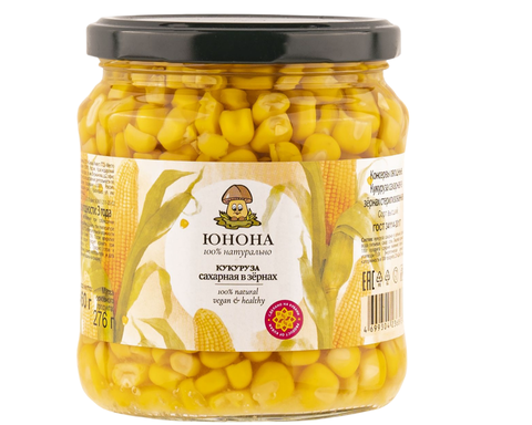 Кукуруза сахарная Юнона высш сорт ст/б 460г, шт