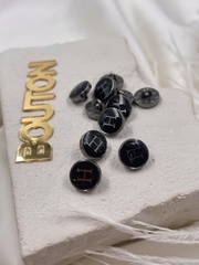 Пуговицы Эрме. черные с эмалью