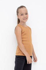 майка  для девочки  КБ 301698/миндаль
