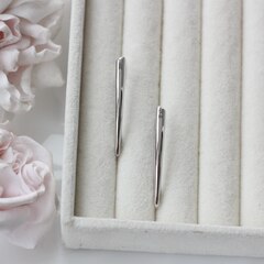 Швензы удлинённые 36*4 мм с английским замком, родий, Ш126