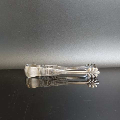 Щипцы для сахара "Спасская башня", Москва, Мельхиор, винтаж СССР 1960-1990 гг