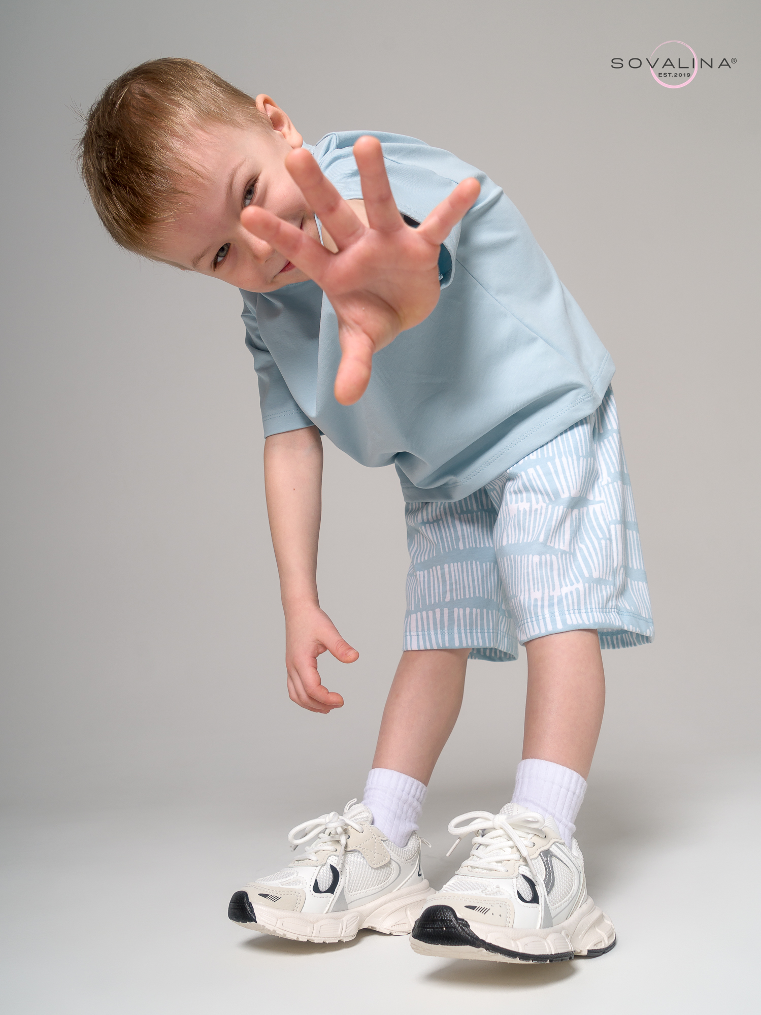 Костюм Light men бирюза-белые волны MAX