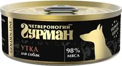 Четвероногий Гурман Golden консервы для собак утка натуральная в желе 100г
