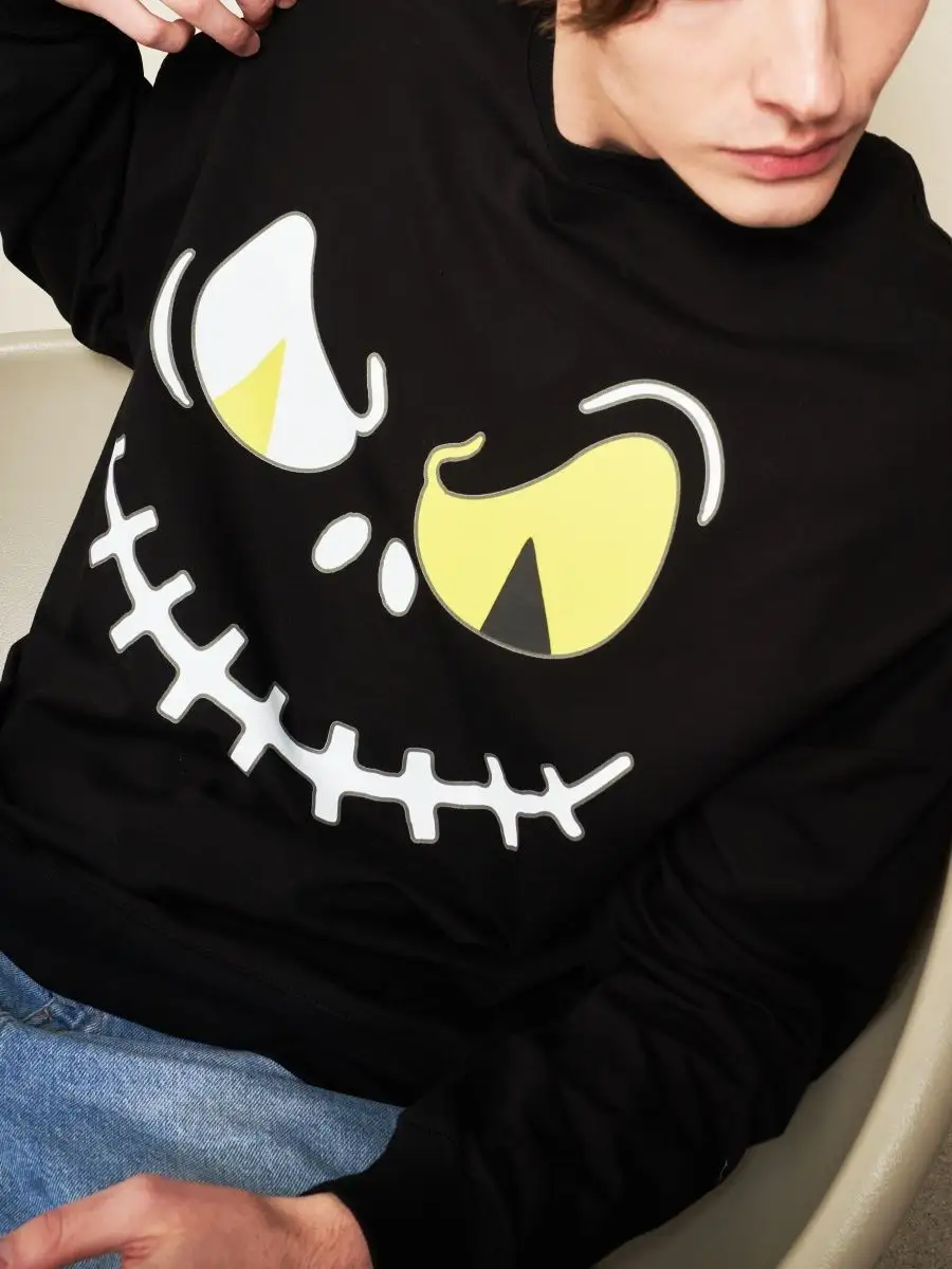 Лонгслив оверсайз женский мужской спортивный с принтом аниме