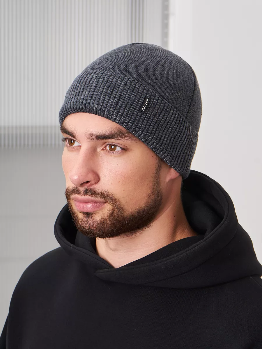 Шапка бини зимняя весенняя с флисом