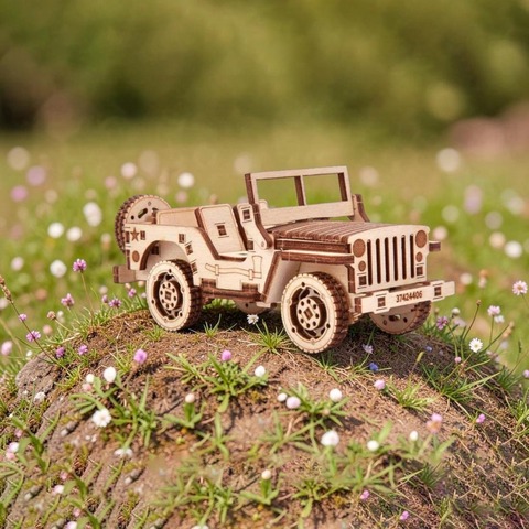 Деревянный конструктор Джип 4х4 (Wood Trick)