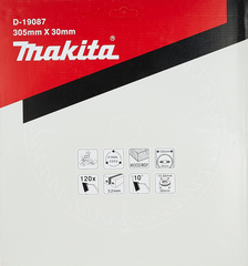 Пильный диск по MDF 305х30/15,88х3,2 мм/120 Makita D-19087