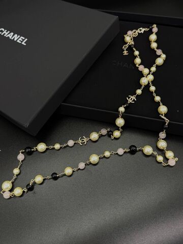 Бусы -колье длинное со вставками из жемчуга CHANEL