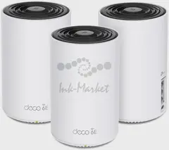 Трехдиапазонная Mesh-система TP-Link Deco XE75 Wi-Fi 6E AXE5400, 2,4/5/6 ГГц, до 5378 Мбит/с, WAN/LAN 3x1Гбит/с (3-pack) — фото 2