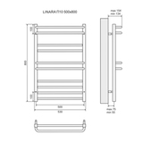 Полотенцесушитель водяной Lemark Linara LM04810 П10 500x800