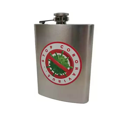 Фляжка подарочная Stop COVID 240 мл