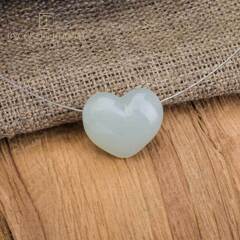 Подвеска "Сердечко". Буромский нефрит