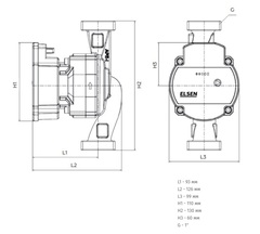 Elsen APE25-6-180 энергоэффективный циркуляционный насос 180 мм