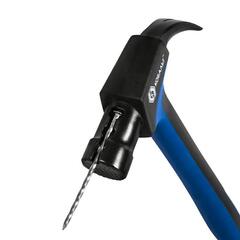 Молоток -гвоздодер КОБАЛЬТ 730 гр. для каркасного строительства, рукоятка из полиамида, встроенный магнит для 2-х длин гвоздей (917-575)