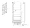 Bemeta 704151064 Электрический полотенцесушитель 600x1680mm, 285W, нержавеющая сталь, белый