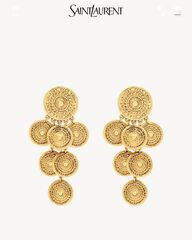 Серьги длинные МОНЕТЫ style by YSL