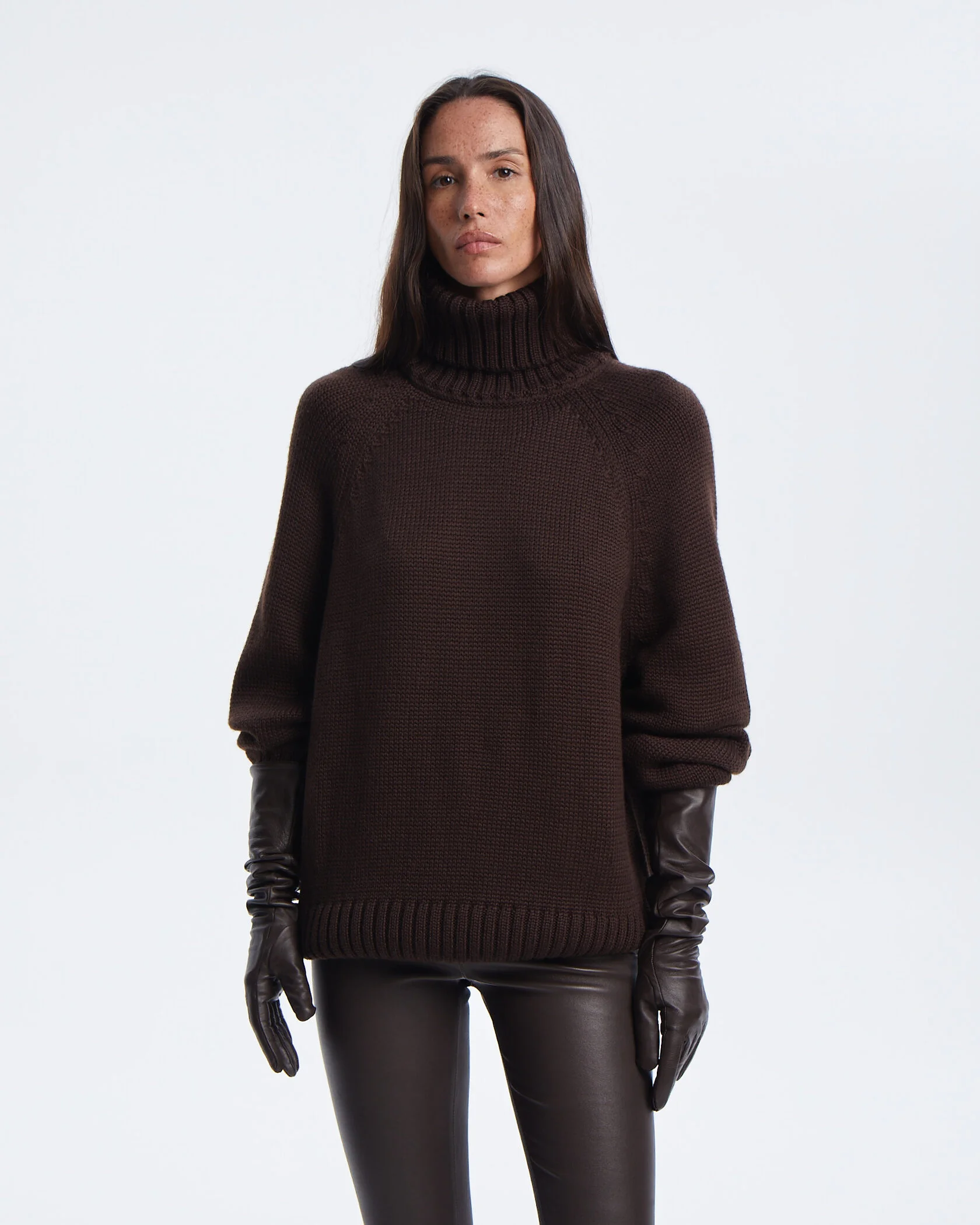 Свитер из шерсти мериноса, Коричневый