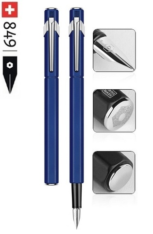 Ручка перьевая Caran d'Ache 849 Office Classic Matte Navy Blue, F (841.159)