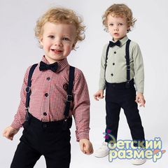 Костюм с рубашкой-боди (подтяжки, бабочка)