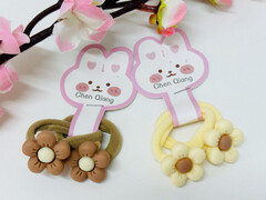 Резинка для волос, Цветочки, МИКС, 2 шт.