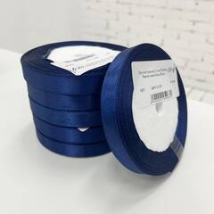 Лента Атласная (1,2 см*22,85м) Темно-синий (Navy Blue)