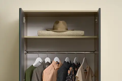 Шкаф 2-х створчатый Вегас ШК-03 дуб каньон / графит