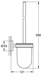 Ёршик с держателем GROHE Start, черный матовый (411852430)