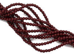 Нить бусин из гематита "Спелая вишня" 3,4мм, гладкие