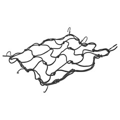 Сетка багажная для крепления груза, с крючками, 400х400мм, шт. (РемоКолор) 62-5-200