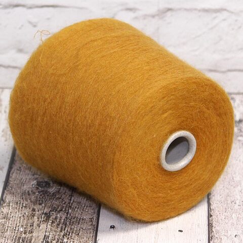 Кидмохер с бэби альпакой Lanificio del'Olivo NOIR 2300 куркума