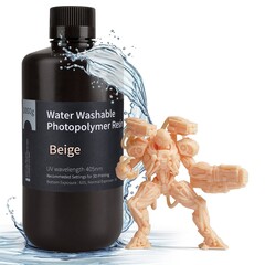 Фотополимерная смола Elegoo Water Washable Resin, бежевая (beige) (1 кг)