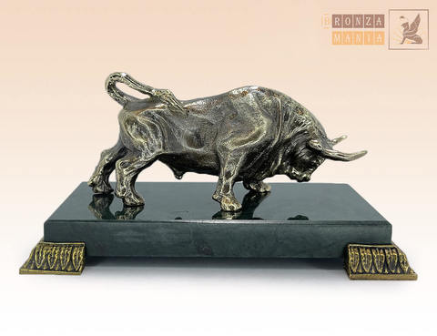 фигурка Бык Родео на змеевике